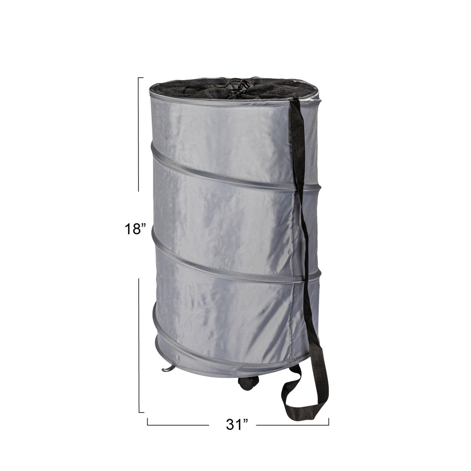 Household Essentials Rolling Pop Up Laundry Hamper